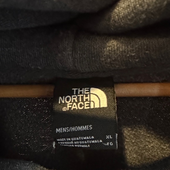 The North Face Charcoal Hoodie with Bright Yellow Logo - Picture 3 of 5